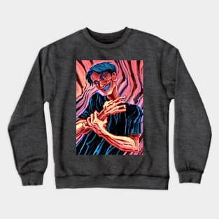 joker boy smiling and laughing Crewneck Sweatshirt